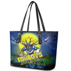 We Are Cowboys Halloween Leather Tote Bag Pumpkin Scary Spooky Season - Aussie Hoodie