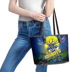 We Are Cowboys Halloween Leather Tote Bag Pumpkin Scary Spooky Season - Aussie Hoodie