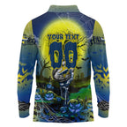 We Are Cowboys Halloween Long Sleeve Polo Shirt Pumpkin Scary Spooky Season - Aussie Hoodie