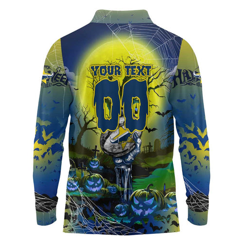 We Are Cowboys Halloween Long Sleeve Polo Shirt Pumpkin Scary Spooky Season - Aussie Hoodie