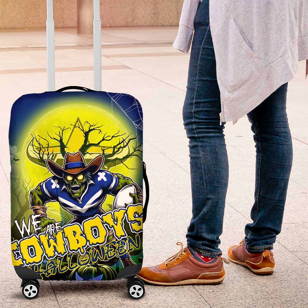 We Are Cowboys Halloween Luggage Cover Pumpkin Scary Spooky Season - Aussie Hoodie