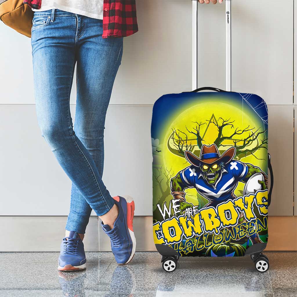 We Are Cowboys Halloween Luggage Cover Pumpkin Scary Spooky Season - Aussie Hoodie
