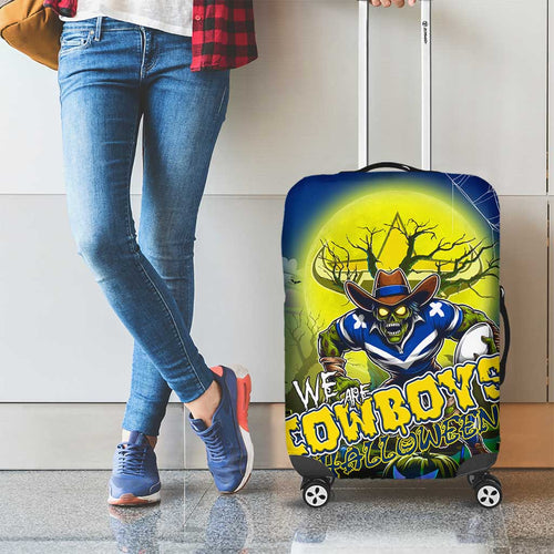 We Are Cowboys Halloween Luggage Cover Pumpkin Scary Spooky Season - Aussie Hoodie