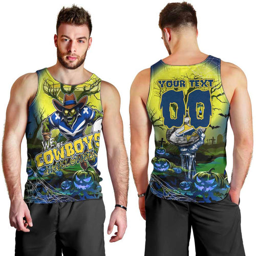 We Are Cowboys Halloween Men Tank Top Pumpkin Scary Spooky Season - Aussie Hoodie