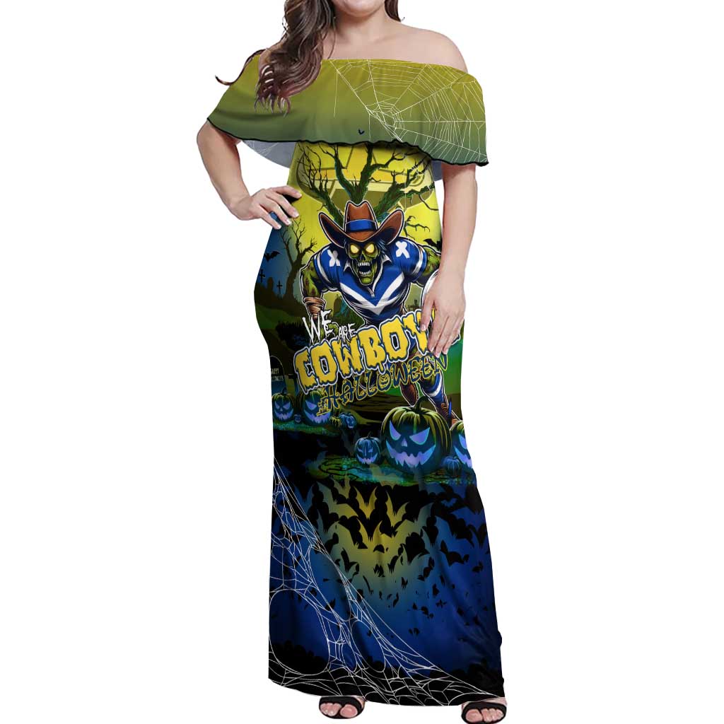 We Are Cowboys Halloween Off Shoulder Maxi Dress Pumpkin Scary Spooky Season - Aussie Hoodie
