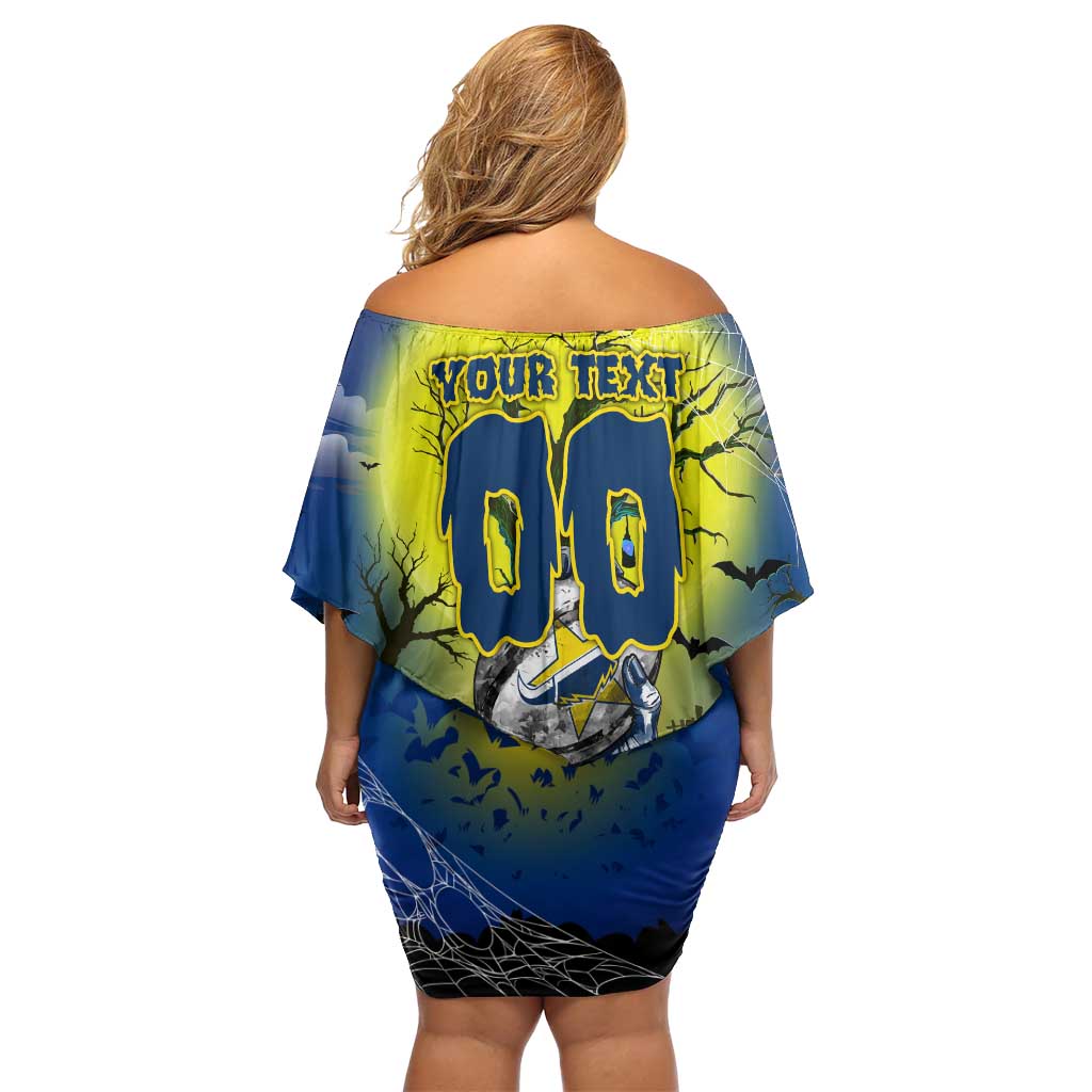 We Are Cowboys Halloween Off Shoulder Short Dress Pumpkin Scary Spooky Season - Aussie Hoodie