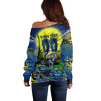 We Are Cowboys Halloween Off Shoulder Sweater Pumpkin Scary Spooky Season - Aussie Hoodie