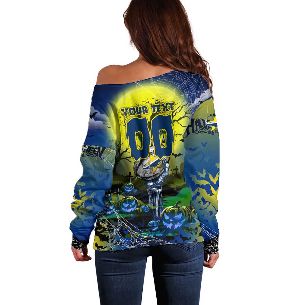We Are Cowboys Halloween Off Shoulder Sweater Pumpkin Scary Spooky Season - Aussie Hoodie