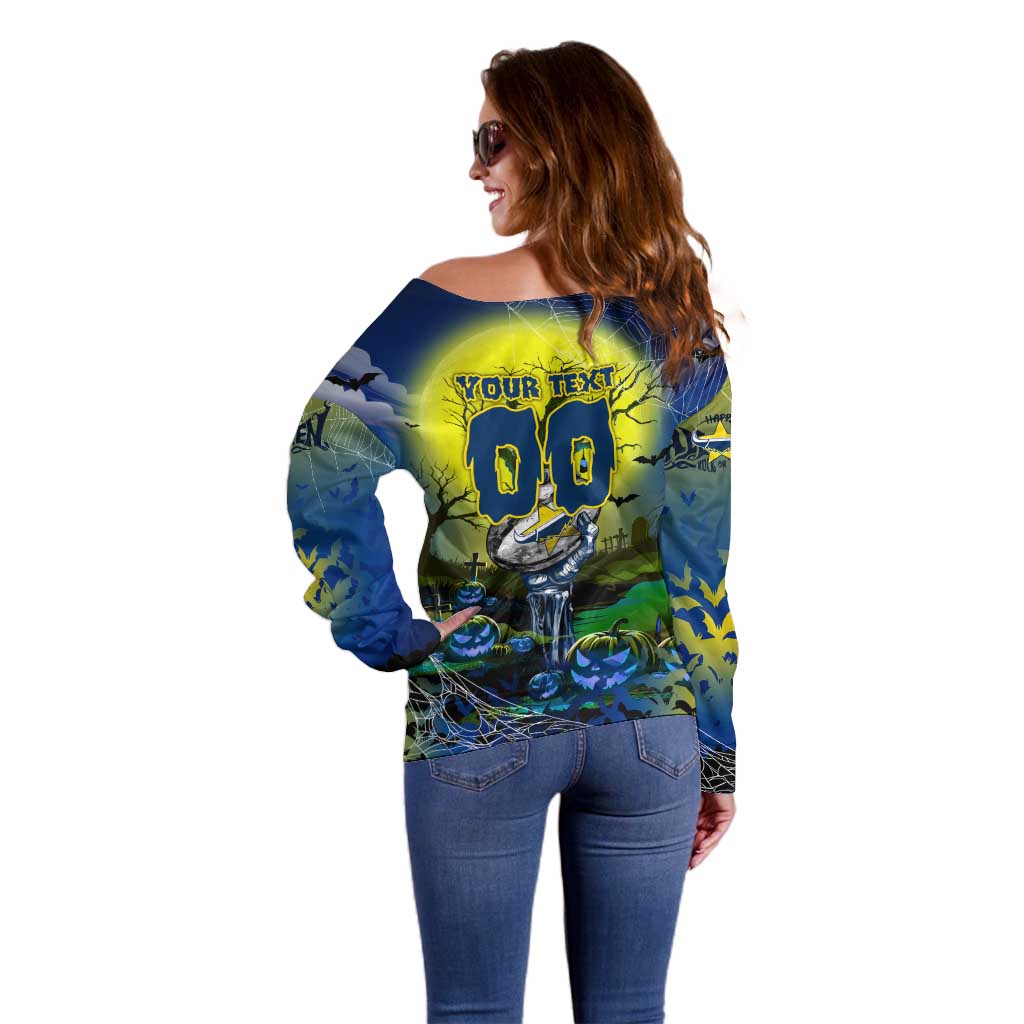 We Are Cowboys Halloween Off Shoulder Sweater Pumpkin Scary Spooky Season - Aussie Hoodie