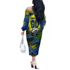 We Are Cowboys Halloween Off The Shoulder Long Sleeve Dress Pumpkin Scary Spooky Season - Aussie Hoodie