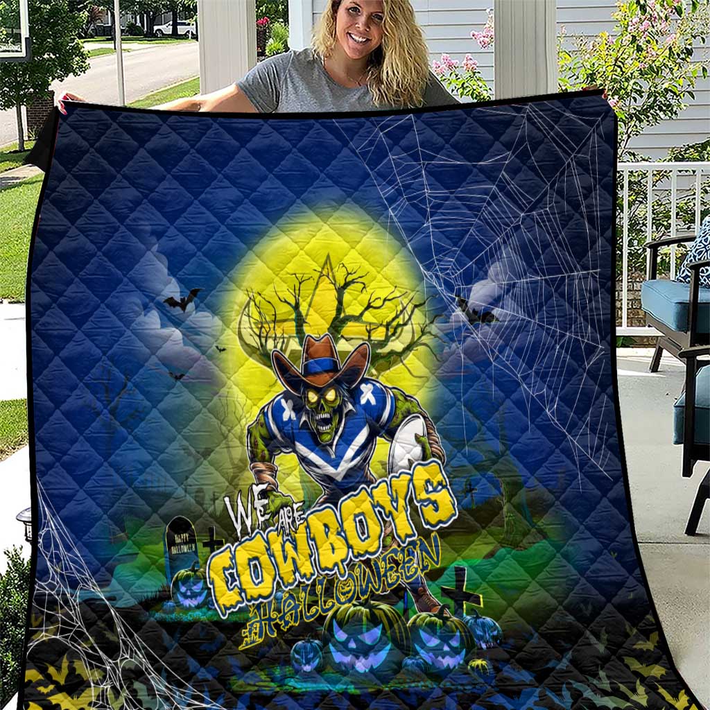 We Are Cowboys Halloween Quilt Pumpkin Scary Spooky Season - Aussie Hoodie