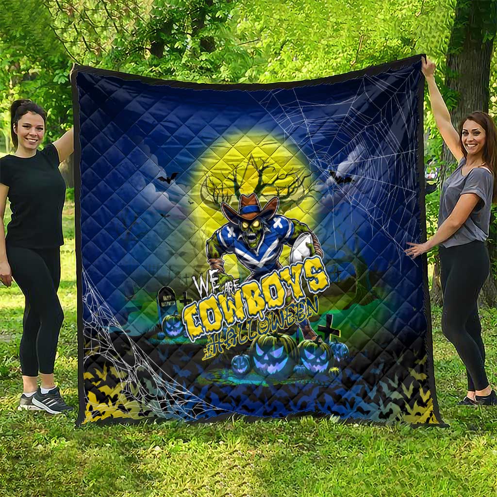 We Are Cowboys Halloween Quilt Pumpkin Scary Spooky Season - Aussie Hoodie