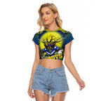 We Are Cowboys Halloween Raglan Cropped T Shirt Pumpkin Scary Spooky Season - Aussie Hoodie