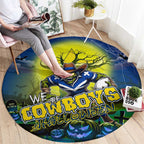 We Are Cowboys Halloween Round Carpet Pumpkin Scary Spooky Season - Aussie Hoodie