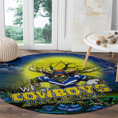We Are Cowboys Halloween Round Carpet Pumpkin Scary Spooky Season - Aussie Hoodie