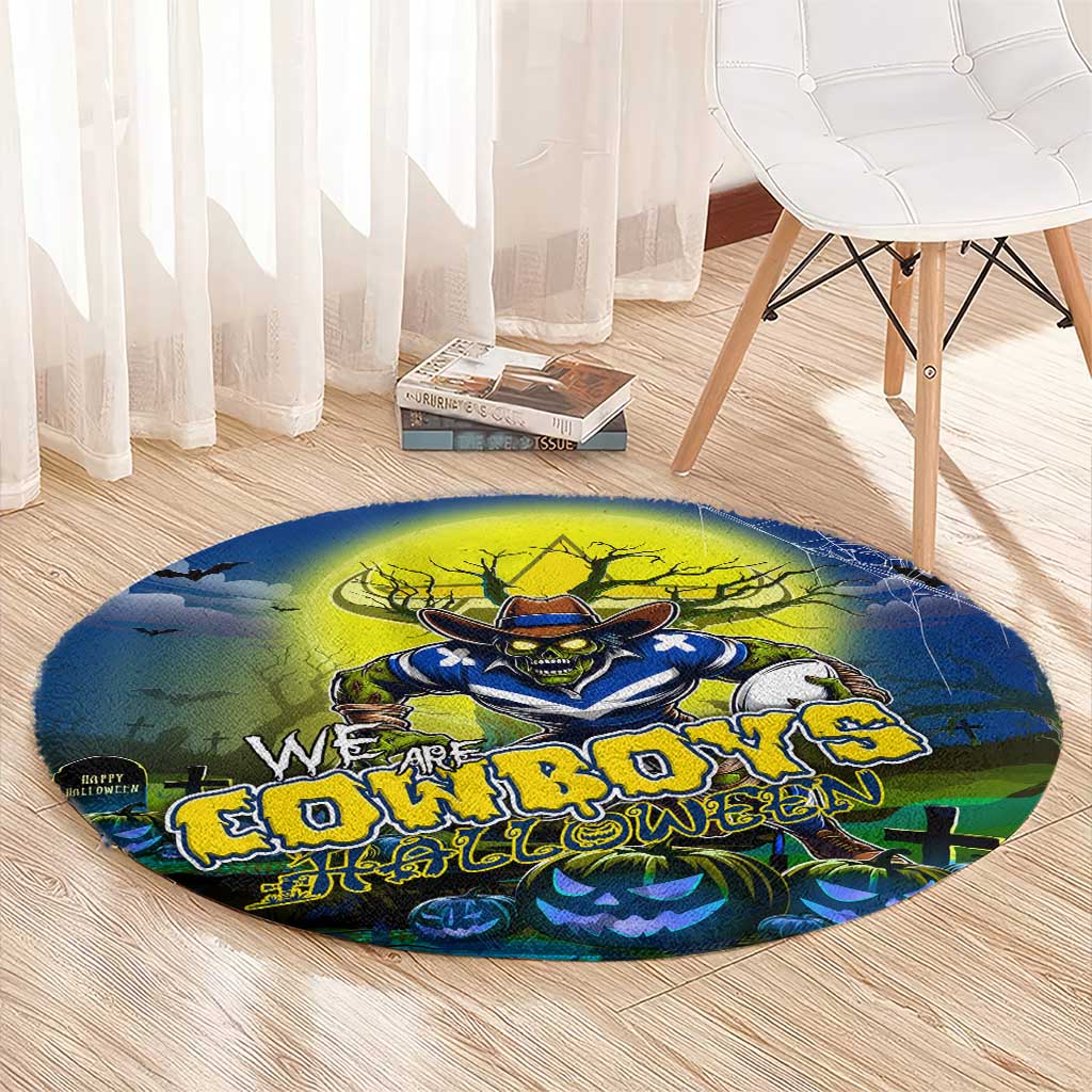 We Are Cowboys Halloween Round Carpet Pumpkin Scary Spooky Season - Aussie Hoodie
