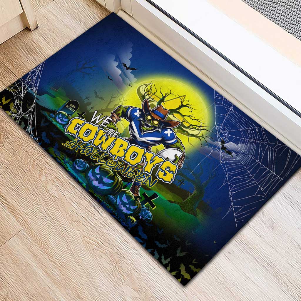 We Are Cowboys Halloween Rubber Doormat Pumpkin Scary Spooky Season - Aussie Hoodie