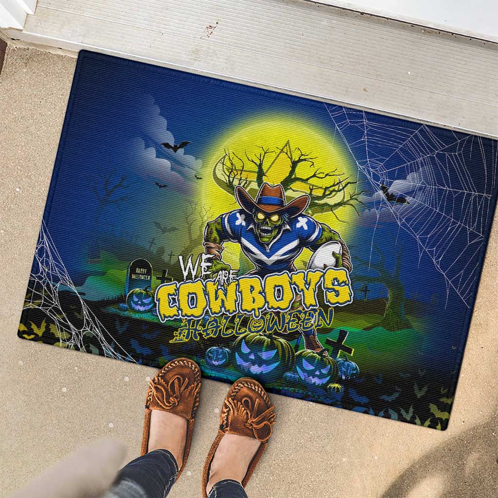 We Are Cowboys Halloween Rubber Doormat Pumpkin Scary Spooky Season - Aussie Hoodie