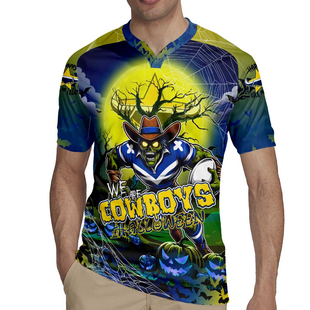 We Are Cowboys Halloween Rugby Jersey Pumpkin Scary Spooky Season - Aussie Hoodie