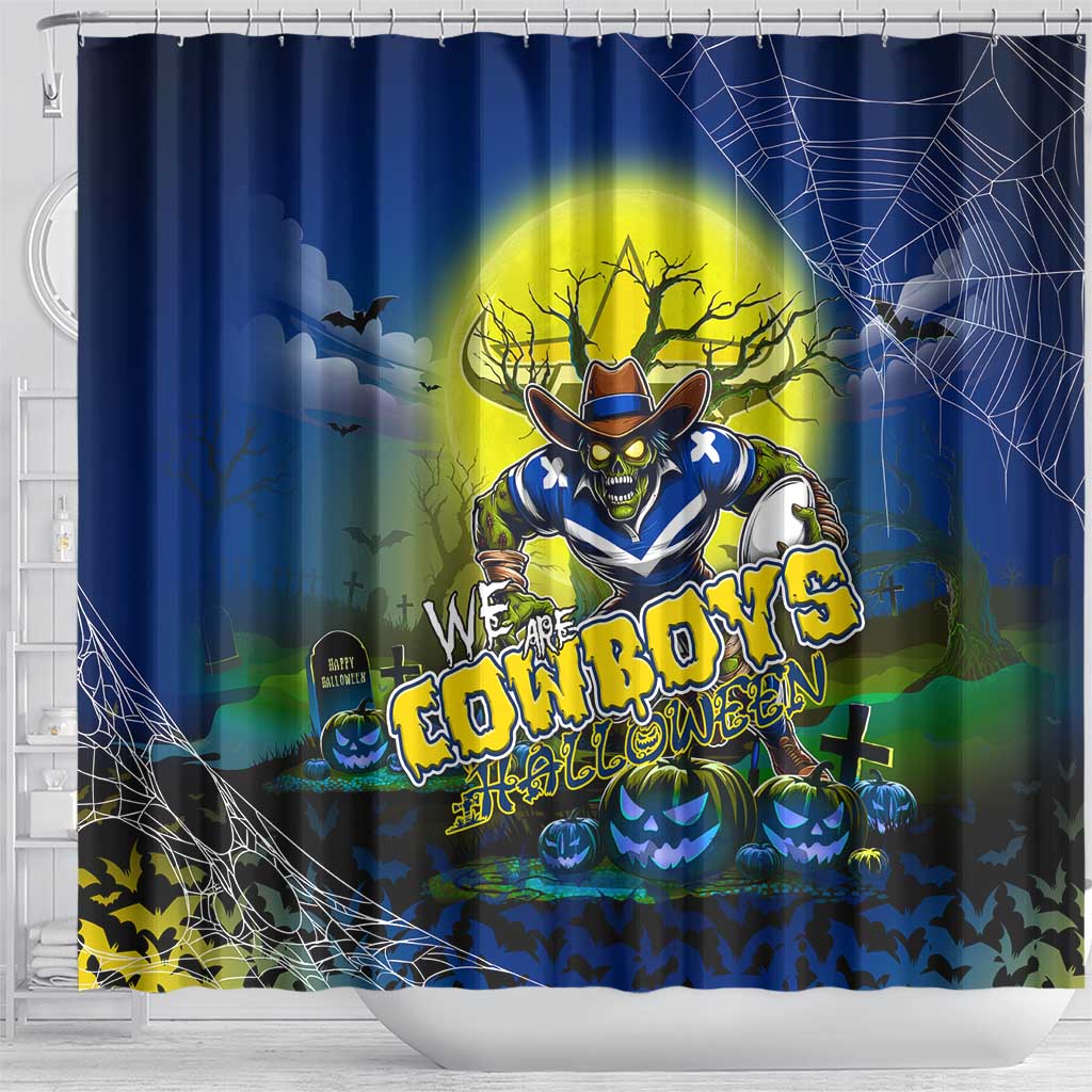 We Are Cowboys Halloween Shower Curtain Pumpkin Scary Spooky Season - Aussie Hoodie