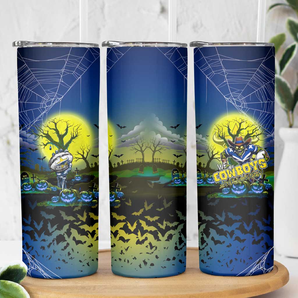We Are Cowboys Halloween Skinny Tumbler Pumpkin Scary Spooky Season - Aussie Hoodie