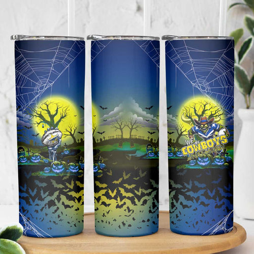 We Are Cowboys Halloween Skinny Tumbler Pumpkin Scary Spooky Season - Aussie Hoodie