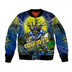 We Are Cowboys Halloween Sleeve Zip Bomber Jacket Pumpkin Scary Spooky Season - Aussie Hoodie