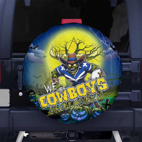 We Are Cowboys Halloween Spare Tire Cover Pumpkin Scary Spooky Season - Aussie Hoodie