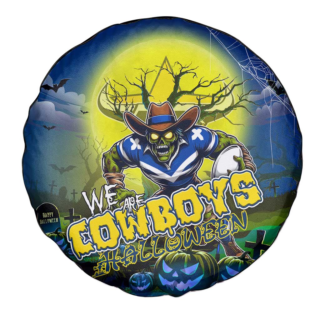 We Are Cowboys Halloween Spare Tire Cover Pumpkin Scary Spooky Season - Aussie Hoodie