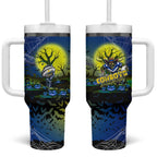 We Are Cowboys Halloween Tumbler With Handle Pumpkin Scary Spooky Season - Aussie Hoodie