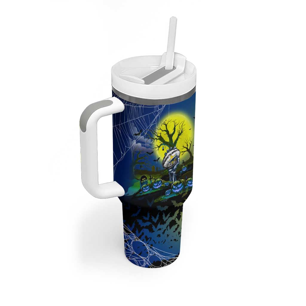 We Are Cowboys Halloween Tumbler With Handle Pumpkin Scary Spooky Season - Aussie Hoodie