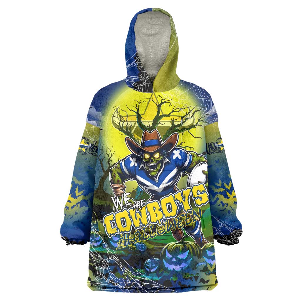 We Are Cowboys Halloween Wearable Blanket Hoodie Pumpkin Scary Spooky Season - Aussie Hoodie