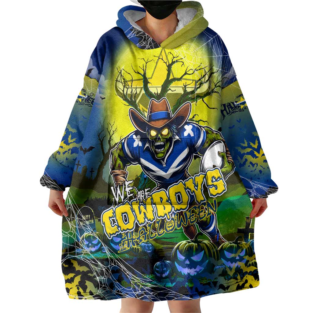 We Are Cowboys Halloween Wearable Blanket Hoodie Pumpkin Scary Spooky Season - Aussie Hoodie