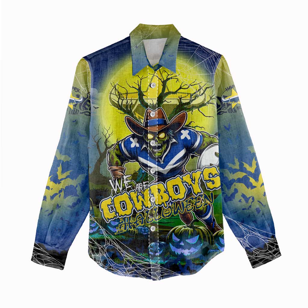 We Are Cowboys Halloween Women Casual Shirt Pumpkin Scary Spooky Season - Aussie Hoodie