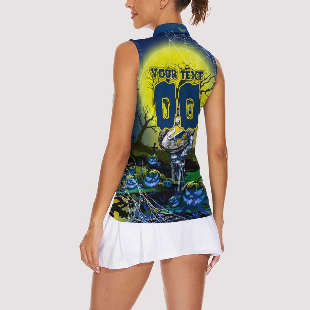 We Are Cowboys Halloween Women Sleeveless Polo Shirt Pumpkin Scary Spooky Season - Aussie Hoodie