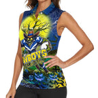 We Are Cowboys Halloween Women Sleeveless Polo Shirt Pumpkin Scary Spooky Season - Aussie Hoodie