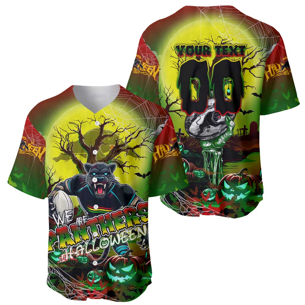 We Are Panthers Halloween Baseball Jersey Pumpkin Scary Spooky Season - Aussie Hoodie