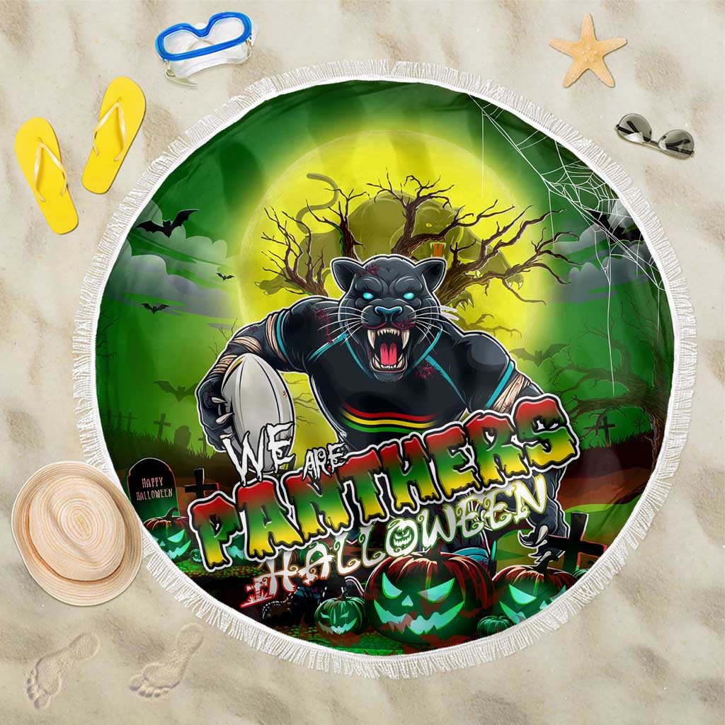 We Are Panthers Halloween Beach Blanket Pumpkin Scary Spooky Season - Aussie Hoodie