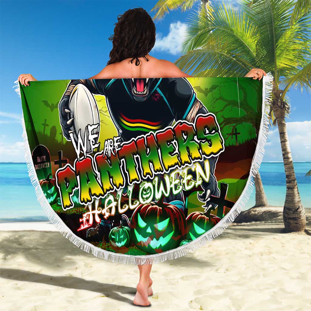 We Are Panthers Halloween Beach Blanket Pumpkin Scary Spooky Season - Aussie Hoodie