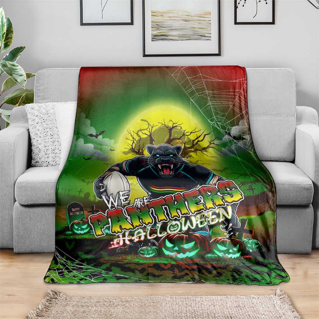 We Are Panthers Halloween Blanket Pumpkin Scary Spooky Season - Aussie Hoodie