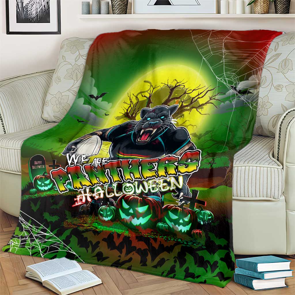 We Are Panthers Halloween Blanket Pumpkin Scary Spooky Season - Aussie Hoodie