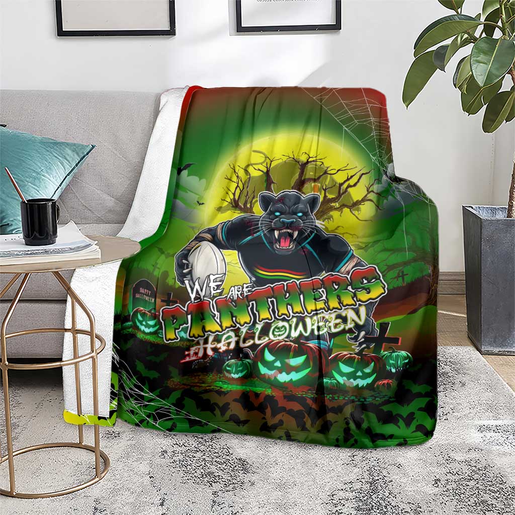 We Are Panthers Halloween Blanket Pumpkin Scary Spooky Season - Aussie Hoodie