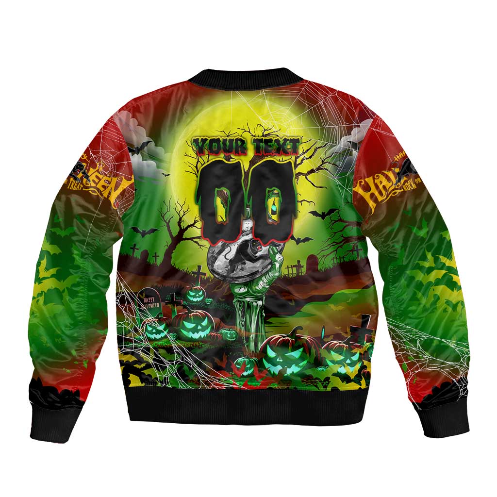 We Are Panthers Halloween Bomber Jacket Pumpkin Scary Spooky Season - Aussie Hoodie