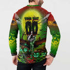 We Are Panthers Halloween Button Sweatshirt Pumpkin Scary Spooky Season - Aussie Hoodie