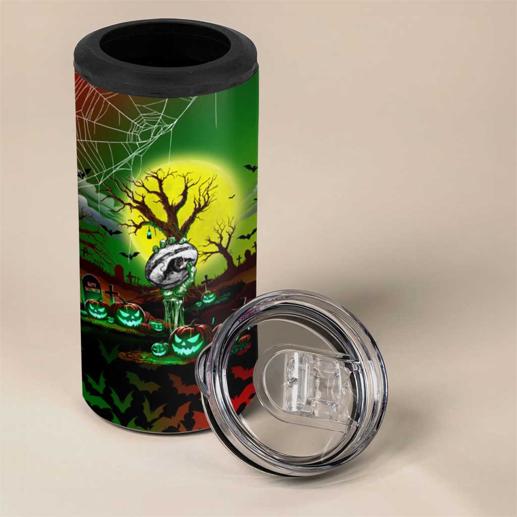 We Are Panthers Halloween 4 in 1 Can Cooler Tumbler Pumpkin Scary Spooky Season - Aussie Hoodie