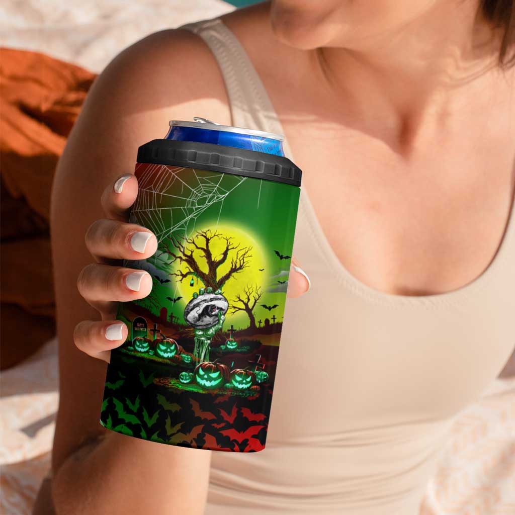 We Are Panthers Halloween 4 in 1 Can Cooler Tumbler Pumpkin Scary Spooky Season - Aussie Hoodie