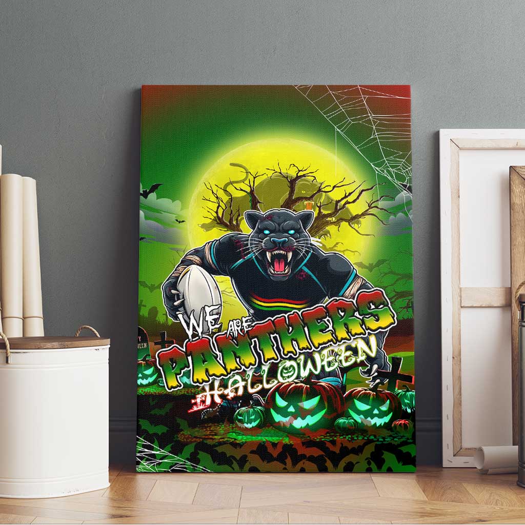 We Are Panthers Halloween Canvas Wall Art Pumpkin Scary Spooky Season - Aussie Hoodie