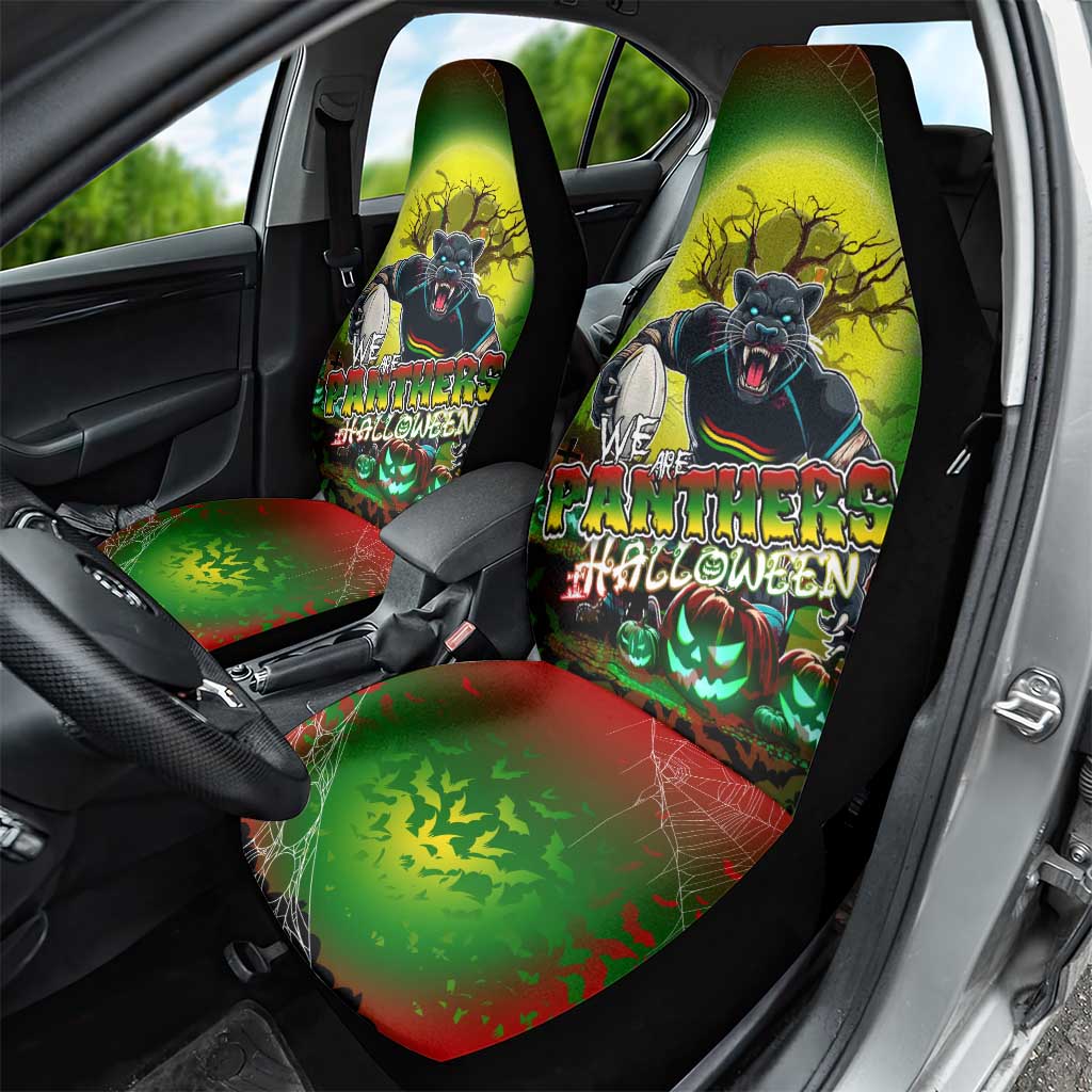 We Are Panthers Halloween Car Seat Cover Pumpkin Scary Spooky Season - Aussie Hoodie