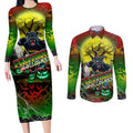 We Are Panthers Halloween Couples Matching Long Sleeve Bodycon Dress and Long Sleeve Button Shirt Pumpkin Scary Spooky Season - Aussie Hoodie