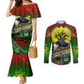 We Are Panthers Halloween Couples Matching Mermaid Dress and Long Sleeve Button Shirt Pumpkin Scary Spooky Season - Aussie Hoodie